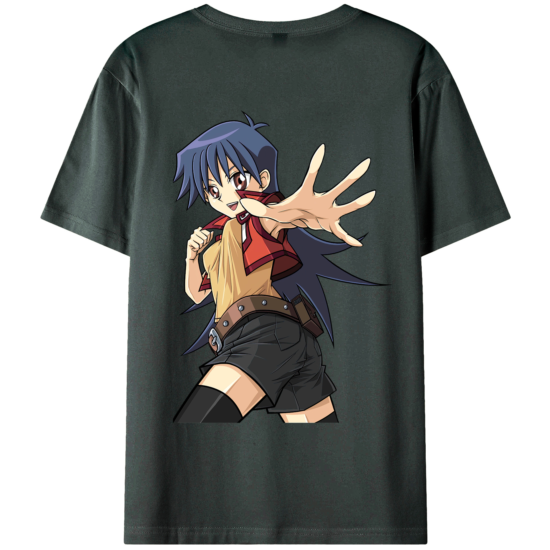 （画像用） 遊☆戯☆王 Yu-Gi-Oh! 綿100％ メンズ半袖Tシャツ（バックプリント） 通気性